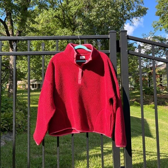 J Crew Polartec Sherpa Fleece Half Snap Pullover - Picture 4 of 9